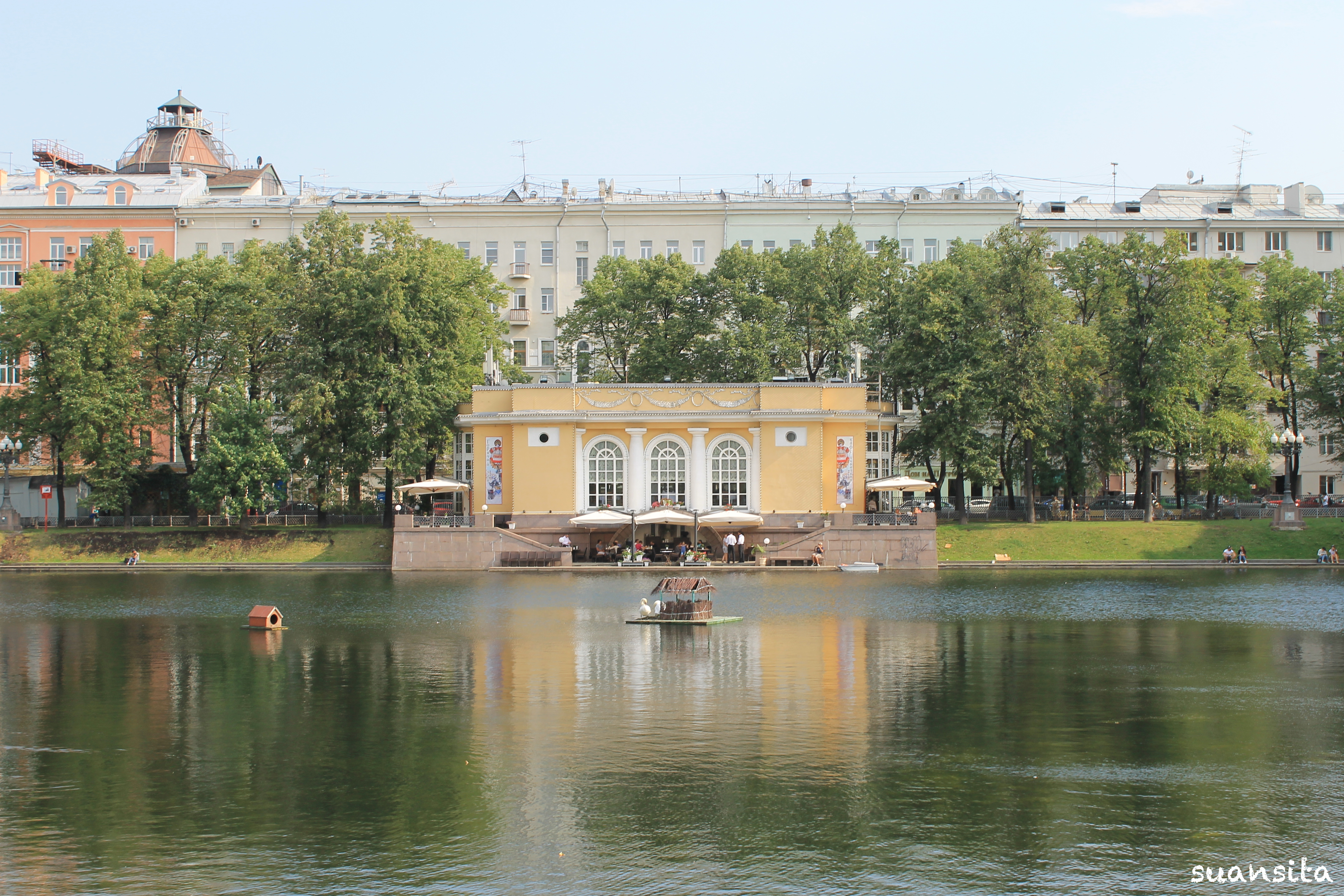 Patriarch's Pond, where the opening scene from Bulgakov's The Master and Margarita takes place.
